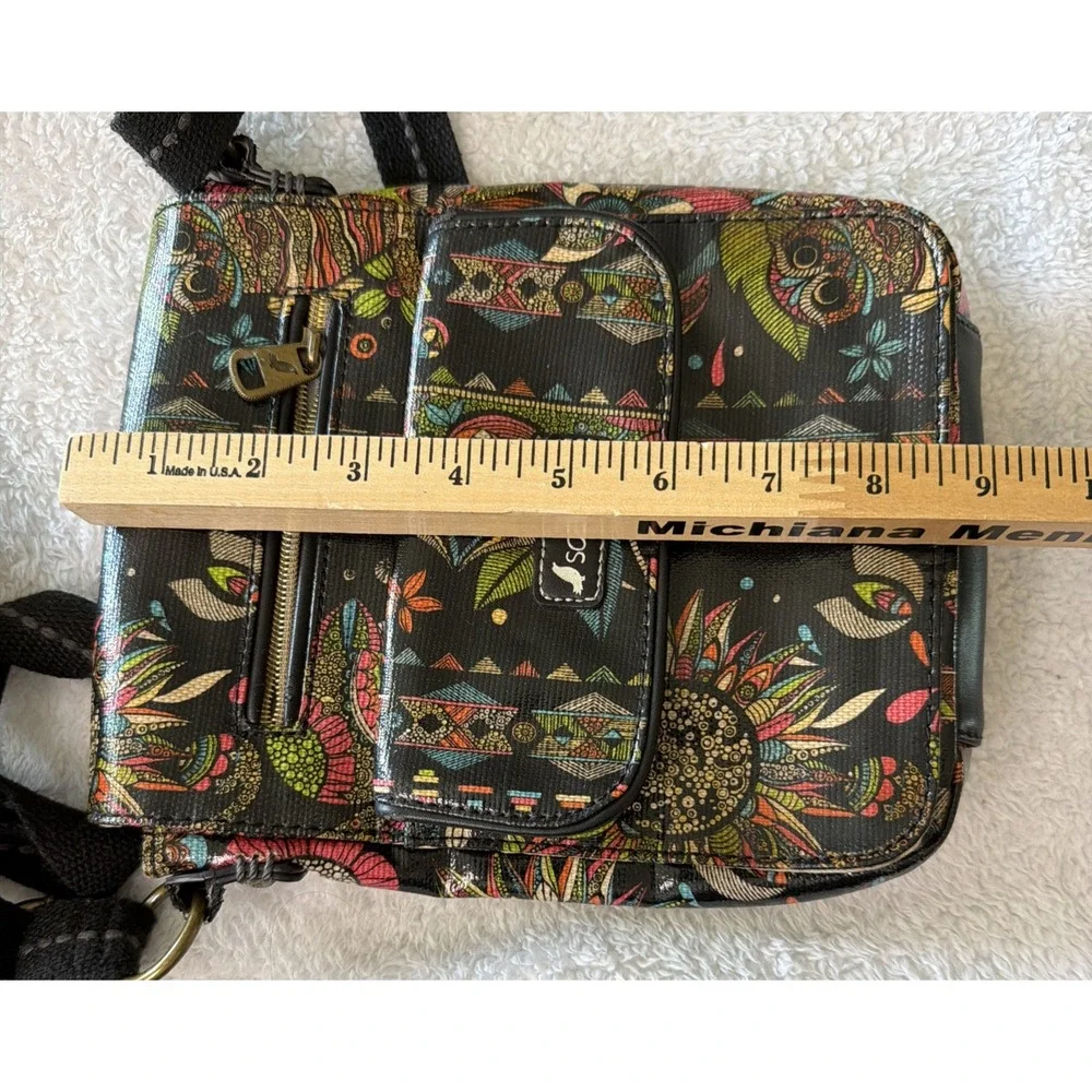Sak Roots Purse Crossbody Bag Coated Eco Twill Floral Print Multicolored